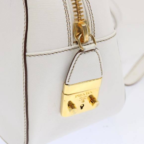 PRADA Safiano leather Shoulder Bag White Auth bs12825 - Picture 9 of 16